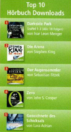 Top 10 der Dauerbrenner-Charts von Audible (August 2011)
